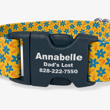 closeup of buckle personalization
